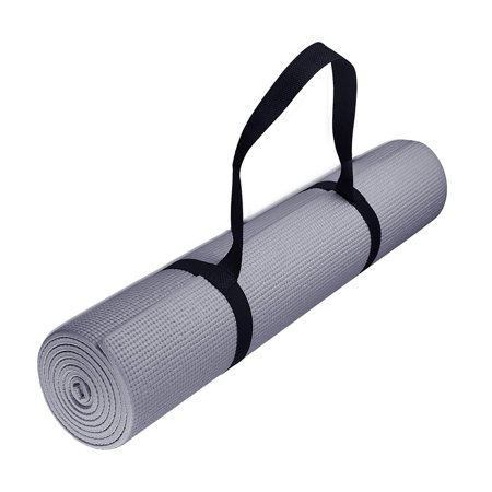 NSPIRE FIT 1/4 Inch Yoga Mat Exercise Mat with Carry Strap